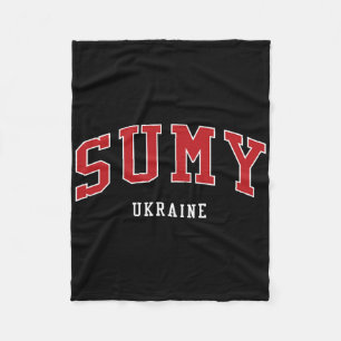 Sumy Ukraine College University Style Fleece Blanket