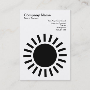 Sun 01 - Black on White Business Card