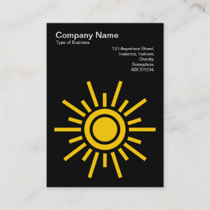 Sun 02 - Amber on Black Business Card