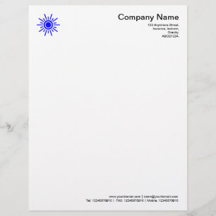 Sun 02 - Blue Letterhead Template