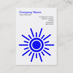 Sun 02 - Blue on White Business Card