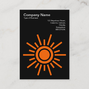 Sun 02 - Orange on Black Business Card