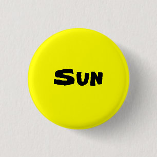 Sun 3 Cm Round Badge