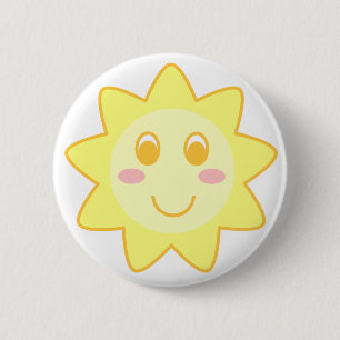 Sun 6 Cm Round Badge