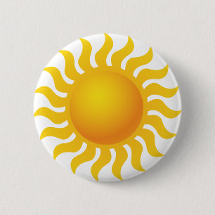 Sun 6 Cm Round Badge