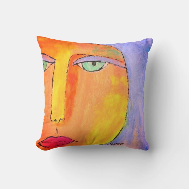 Sun Abstract Art Cushion (Front)