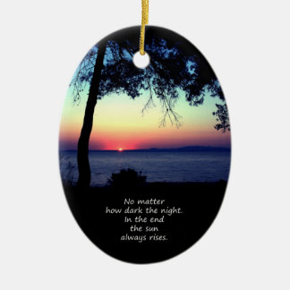 Sun Always Rises Ceramic Ornament