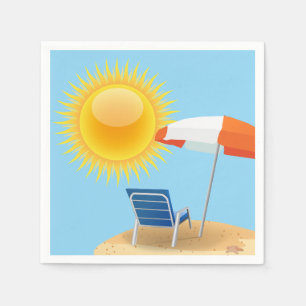 Sun and Beach Umbrella Napkin