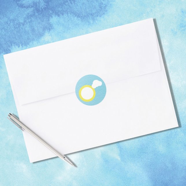 Sun and Cloud Classic Round Sticker (Creator Uploaded)