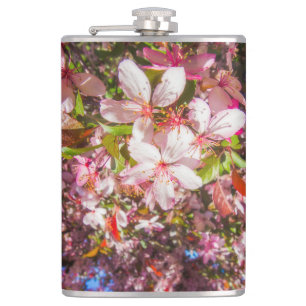 Sun and clouds Nature blooms Heart in flowers Hip Flask