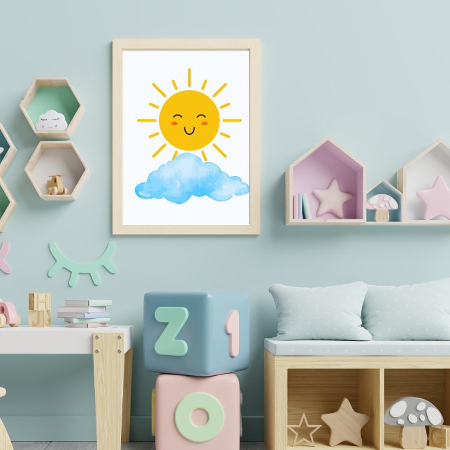 Sun and clouds Nursery Poster (Creator Uploaded)