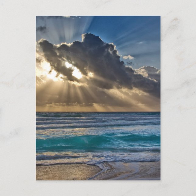 Sun and Clouds over Ocean Postcard (Front)