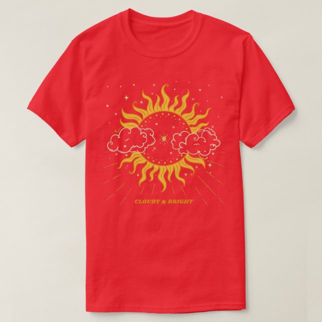 Sun and Clouds  Science Astronomy Long Sleeve  T-Shirt (Design Front)