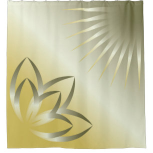 sun and flower shower curtain
