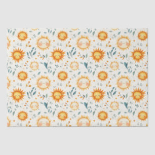 Sun and flowers baby gifts tissue paper