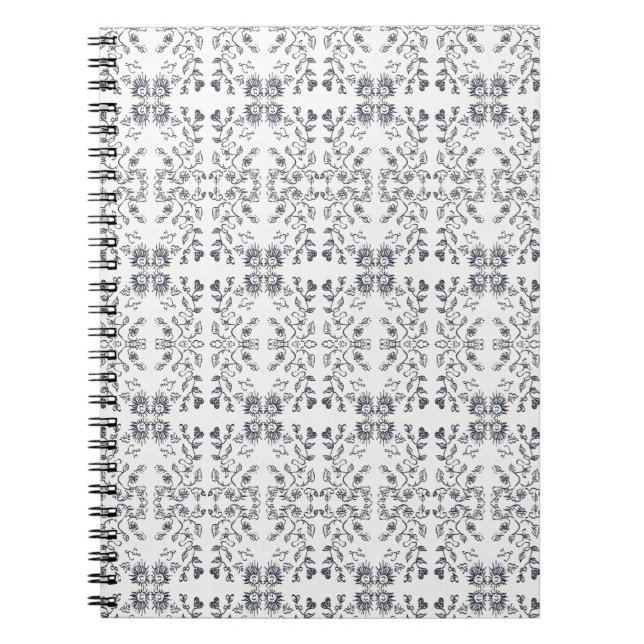 Sun And Flowers Pattern Notebook (Front)