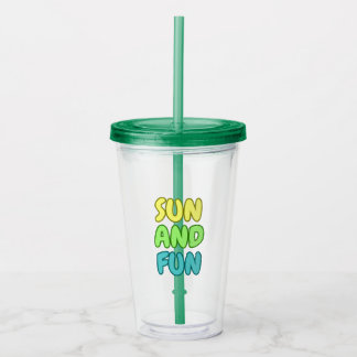 Sun And Fun Acrylic Tumbler
