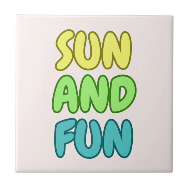 Sun And Fun Ceramic Tile (Front)