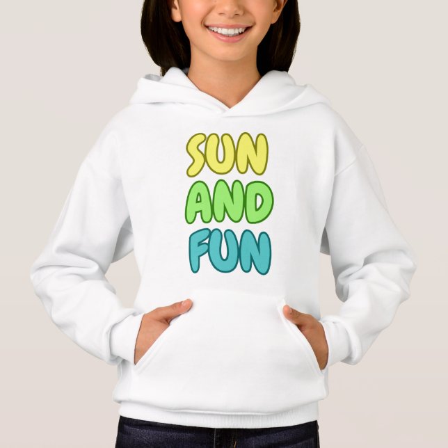 Sun And Fun Kids Pullover Hoodie (Front)