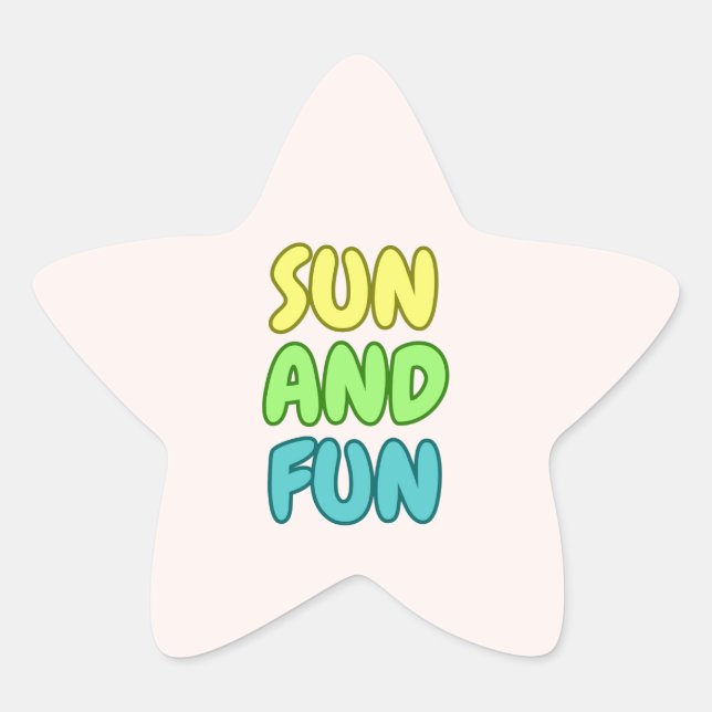 Sun And Fun Star Sticker (Front)