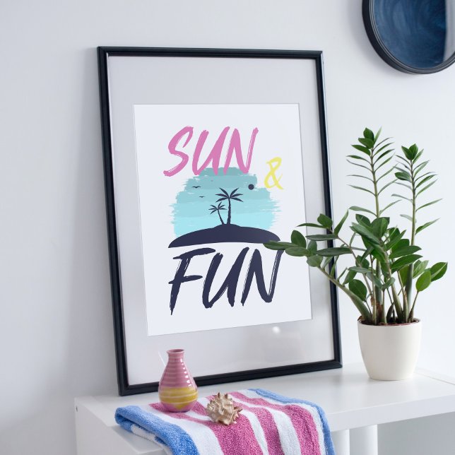 Sun and fun. Summertime illustration. Poster (Creator Uploaded)