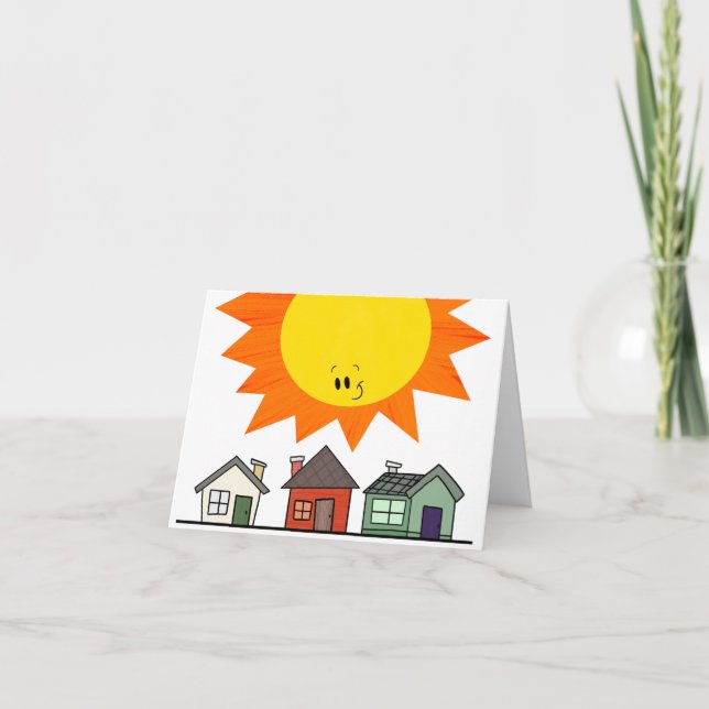 Sun and Houses Card (Front)