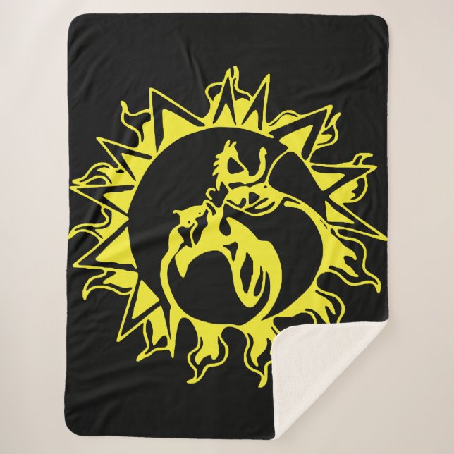 SUN and MOON [1] Sherpa Blanket (Front)