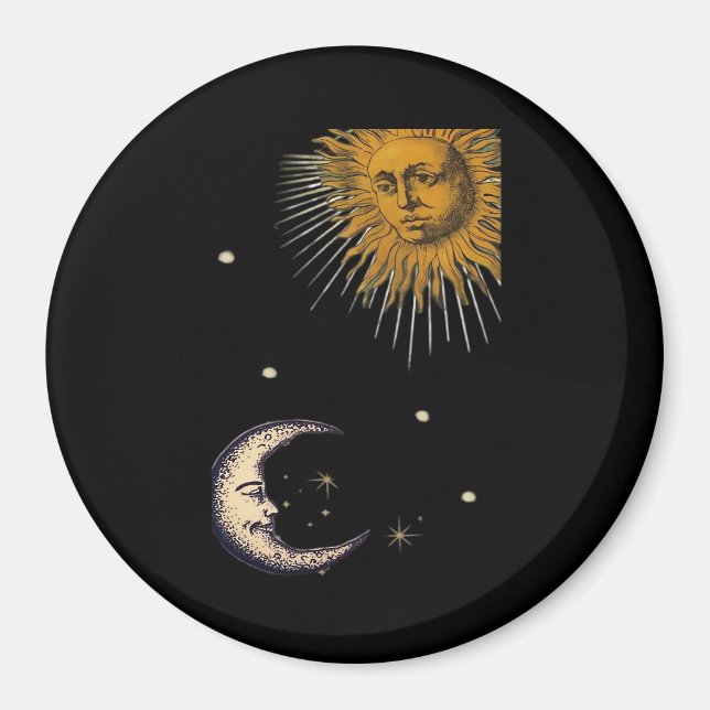 Sun And Moon 90s Whimsigoth Design Magnet (Front)