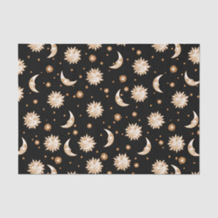 Sun and Moon Black Tissue Paper