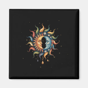 Sun And Moon Celestial Boho Mystical Hippie 90s _2 Magnet