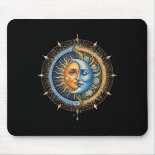 Sun And Moon Celestial Boho Mystical Hippie 90s _3 Mouse Pad