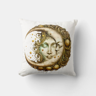 Sun and moon Celestial design Cushion