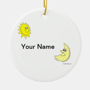 Sun and Moon Ceramic Ornament