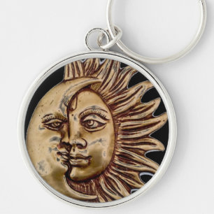 SUN AND MOON CHARM DESIGN KEY RING