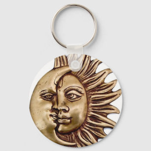 SUN AND MOON CHARM DESIGN KEY RING