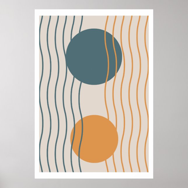Sun and moon design background poster (Front)