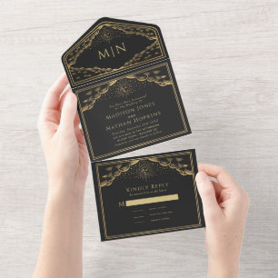Sun and Moon Elegant Tarot Card Wedding