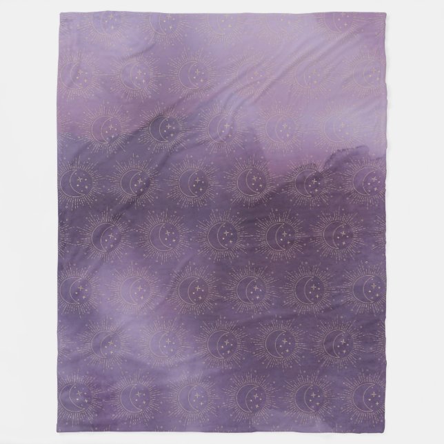 Sun and Moon Fleece Blanket (Front)