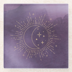 Sun and Moon Glass Coaster