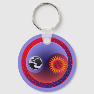 Sun and Moon in Balance Key Ring