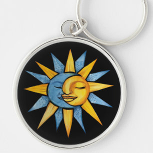 Sun and Moon Key Ring