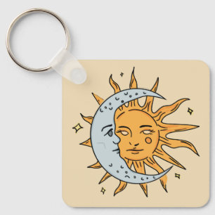 Sun and Moon Key Ring