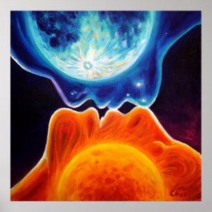 Sun and moon kiss poster