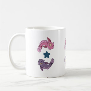 Sun and Moon Koi Fish Celestial Pisces Art Coffee Mug