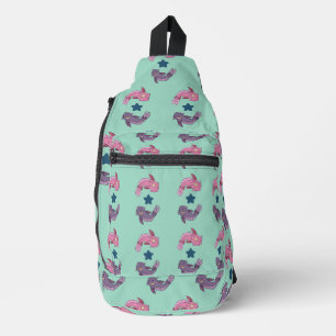 Sun and Moon Koi Fish Celestial Pisces Art Sling Bag
