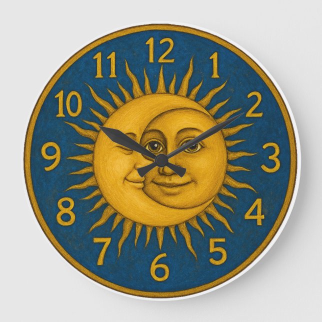 Sun and Moon Large Clock (Front)