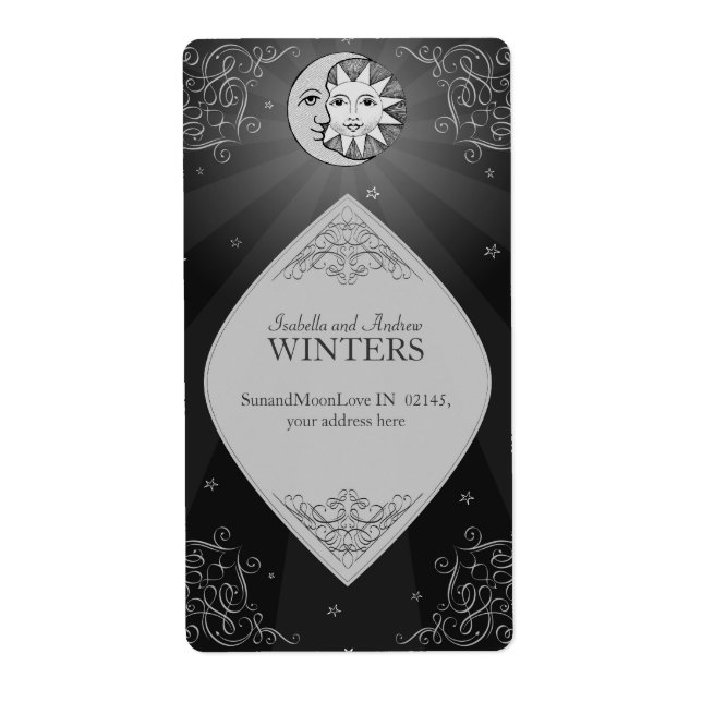 Sun and Moon Love - Classic Address Label (Front)