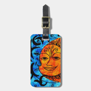 Sun and Moon Luggage Tag