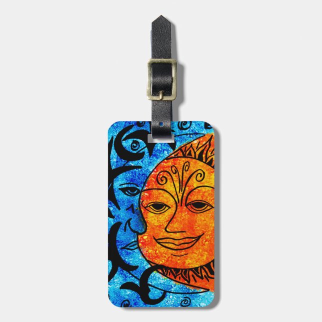 Sun and Moon Luggage Tag (Front Vertical)