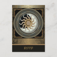 Sun and Moon Pagan Wheel RSVP Cards